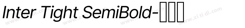 Inter Tight SemiBold字体转换